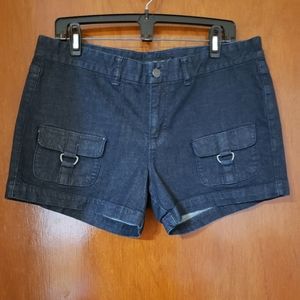 Calvin Klein Dark Blue Denim Cargo Short Shorts Size 31/12